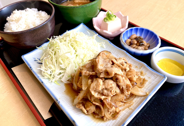▼豚の生姜焼き定食