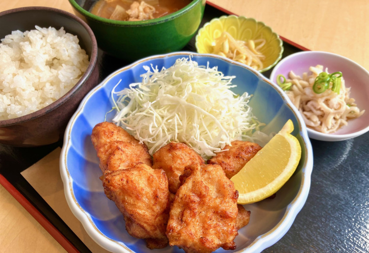▼鶏のから揚げ定食