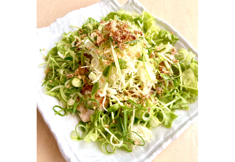 ▼スパイシーガーリックチキンサラダ定食